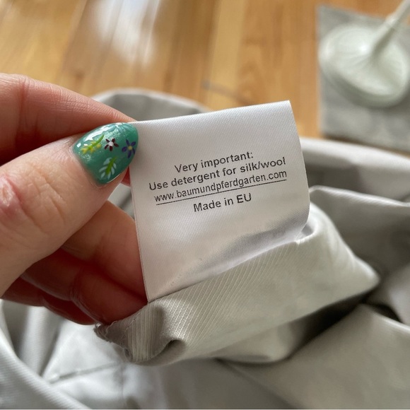 Baum und Pferdgarten Button Front Cotton Silk Gray Short Sleeve Romper US10 DE40 - Picture 10 of 12